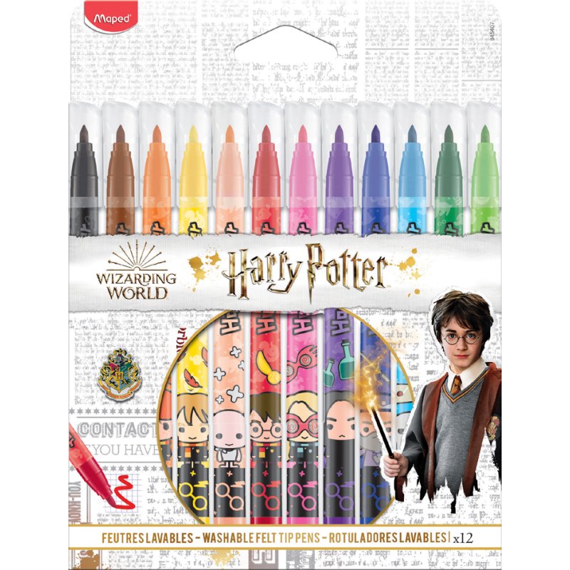 Maped Harry Potter feutres, lavables, 12 pièces