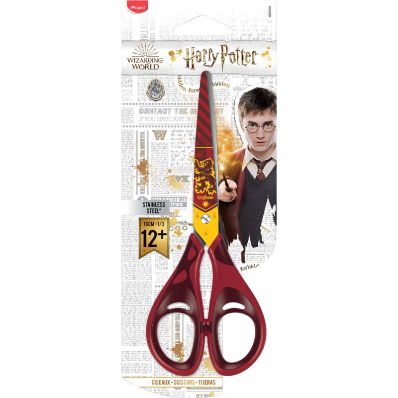 Maped ciseaux HARRY16, rouge, lames inox, poignées plastique