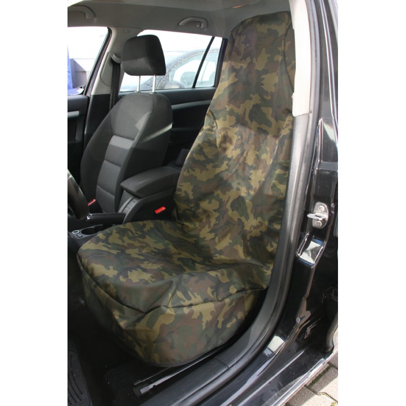 IWH protecteur de siège auto Camouflage, vert olive, 300×400×20 mm