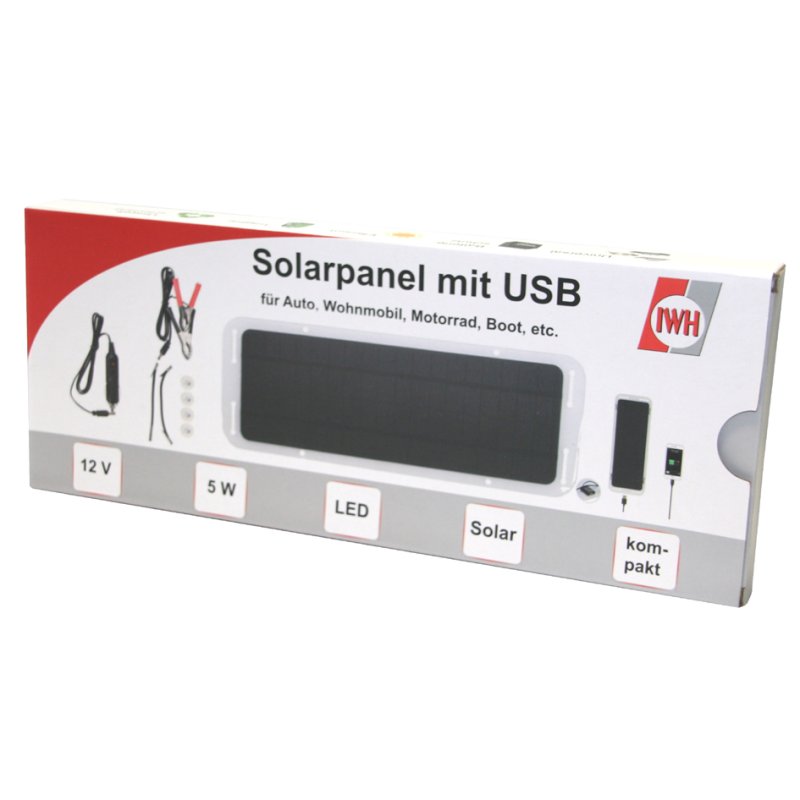 IWH Solar-Batteries, high-quality solar cells with USB connection