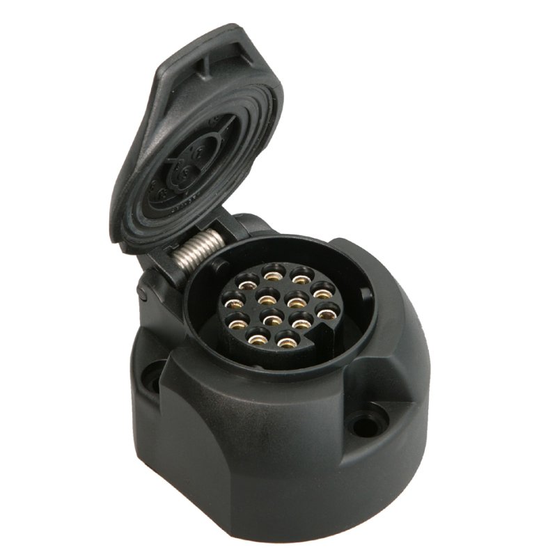 IWH car socket 13-pin, plastic, black