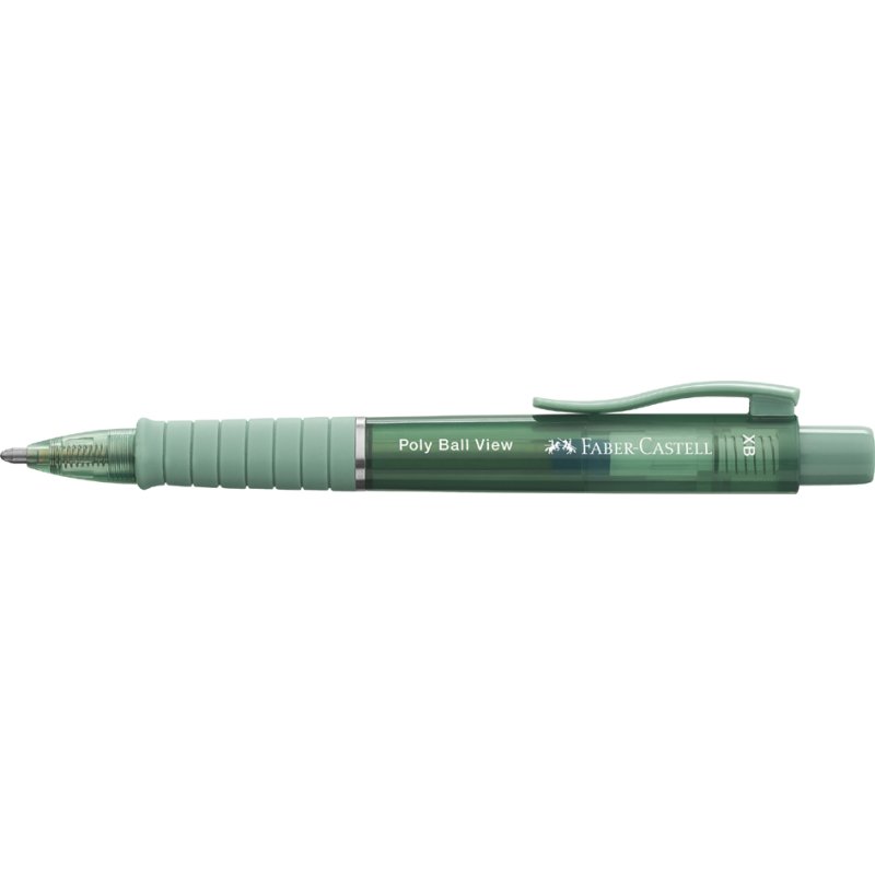 Faber-Castell stylo à bille rétractable POLY BALL VIEW, rechargeable, bleu, 0,6 mm