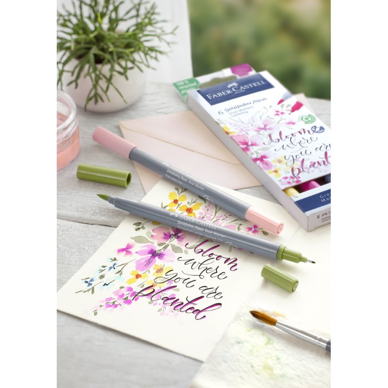 Faber-Castell crayons aquarelle GOLDFABER, pointe double, 6 pièces