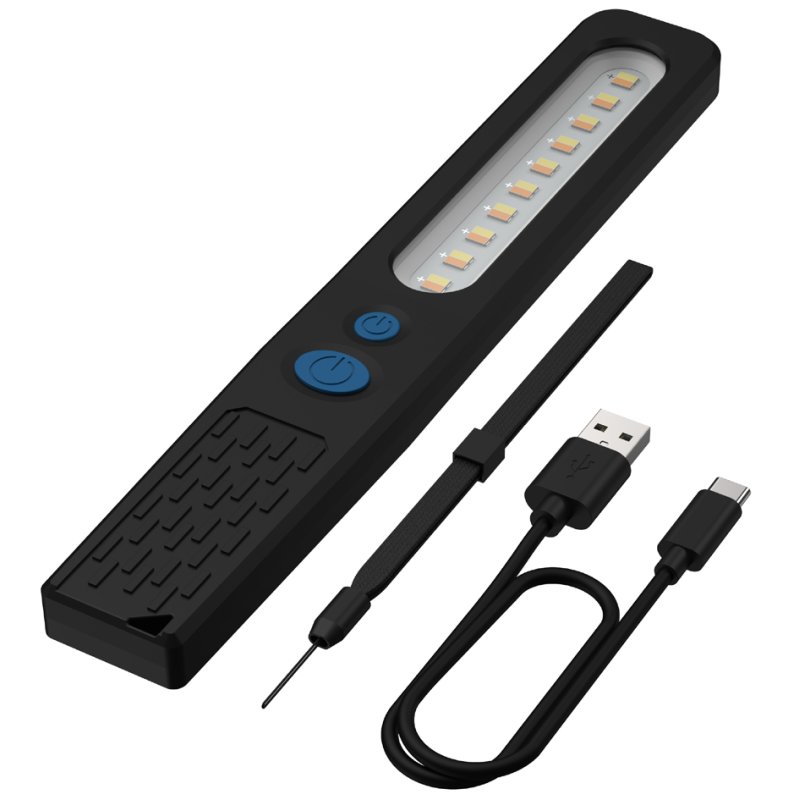 ANSMANN Lampe de travail LED WL390R, noir/bleu, 385 lumens, rechargeable