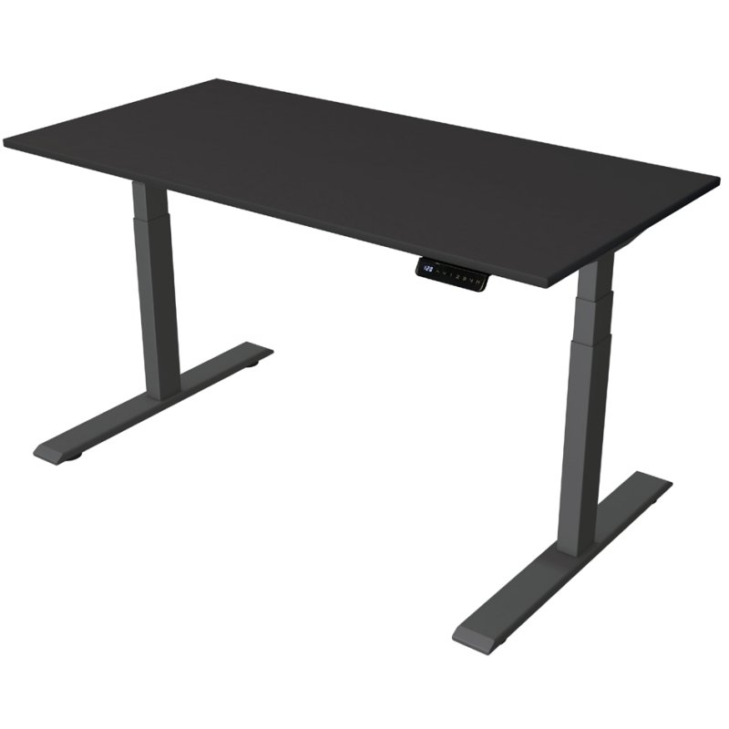 Kerkmann bureau assis-debout Smart Office, réglable électriquement, anthracite, 140×70 cm