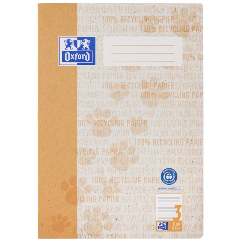 Oxford checked notebook A4, burgundy, 16 pages