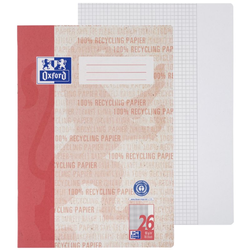 Oxford notebook A4, blank, green, 16 sheets