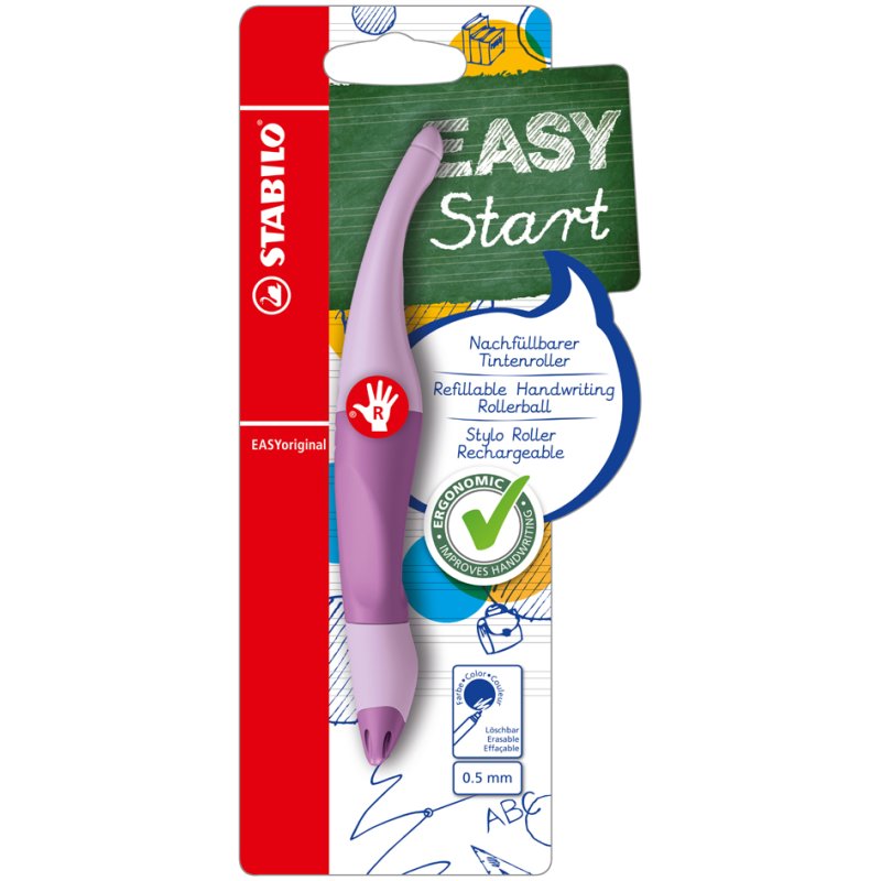 STABILO stylo roller EASYoriginal, droitiers, bleu nuage, 0,5 mm