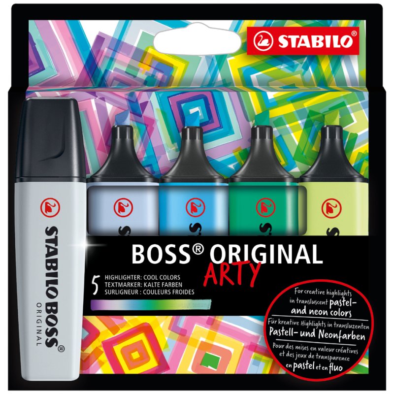 STABILO surligneurs BOSS ORIGINAL, rechargeables, teintes chaudes, 10 pièces