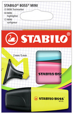 STABILO markeerstiften Mini, keilpunt, geel/groen/oranje, 3 stuks
