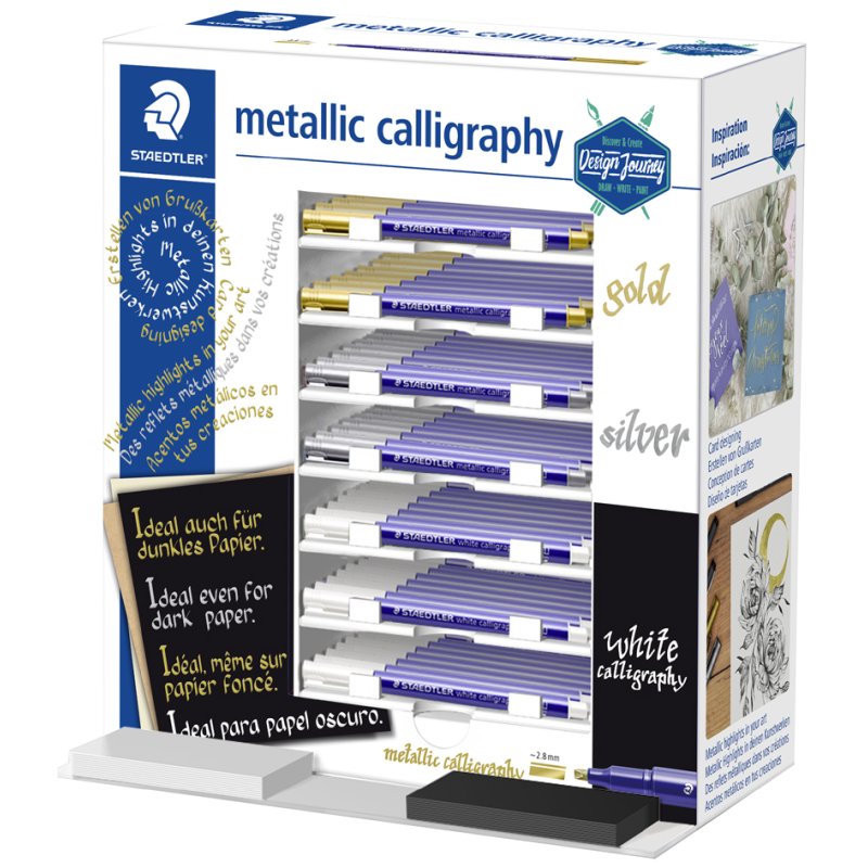 STAEDTLER marqueurs permanents metallic calligraphie, 70 pièces, 2,8 mm