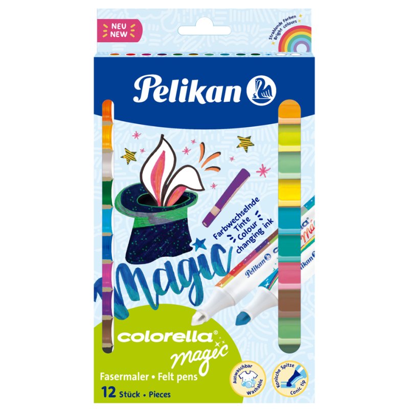 Pelikan Colorella Magic feutres, effet changement de couleur, 12 pièces