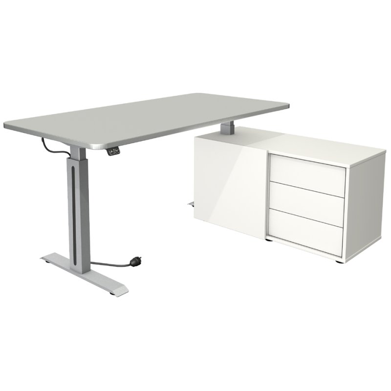 Kerkmann poste de travail Move 1 Style, bureau assis-debout, réglage électrique, anthracite, 160×80 cm