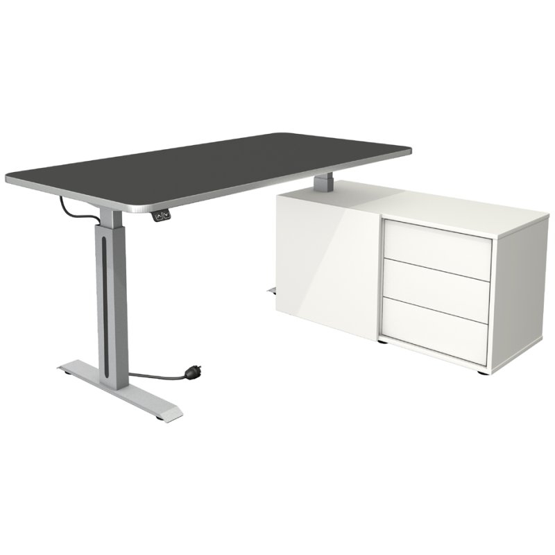 Kerkmann poste de travail Move 1 Style, bureau assis-debout, réglage électrique, anthracite, 160×80 cm