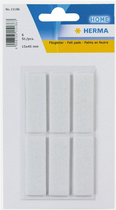 HERMA viltglijders rechthoekig, zelfklevend, 15×45 mm, zwart