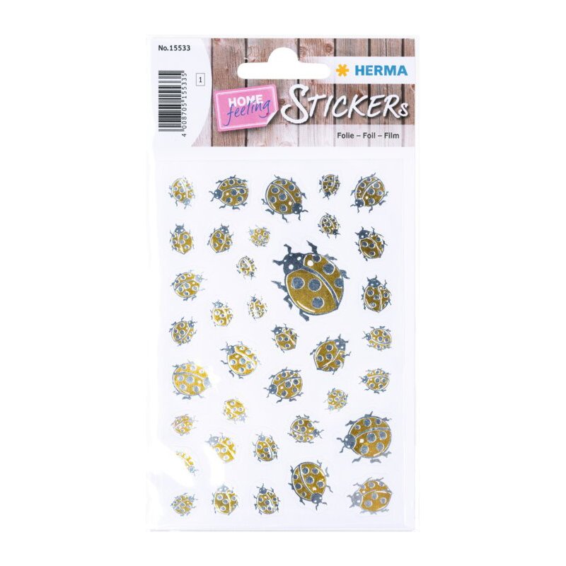 HERMA stickers Ambiance Intérieure 'Edelrozen', feuille d'or et d'argent, 120×84 mm, 1 feuille