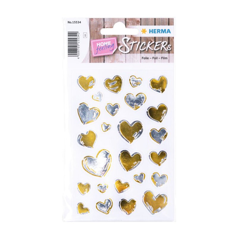HERMA stickers Ambiance Intérieure 'Edelrozen', feuille d'or et d'argent, 120×84 mm, 1 feuille