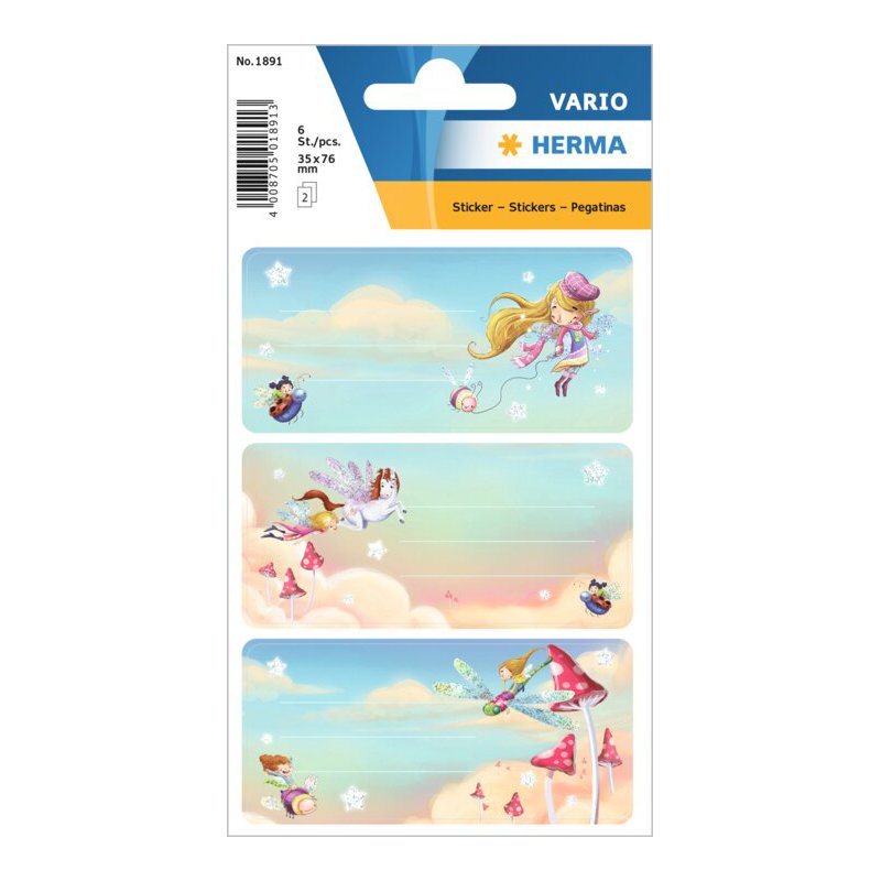 HERMA etikettenbladen Kleine Boerderij, 76×35 mm, zelfklevend, 3 vel à 3 etiketten