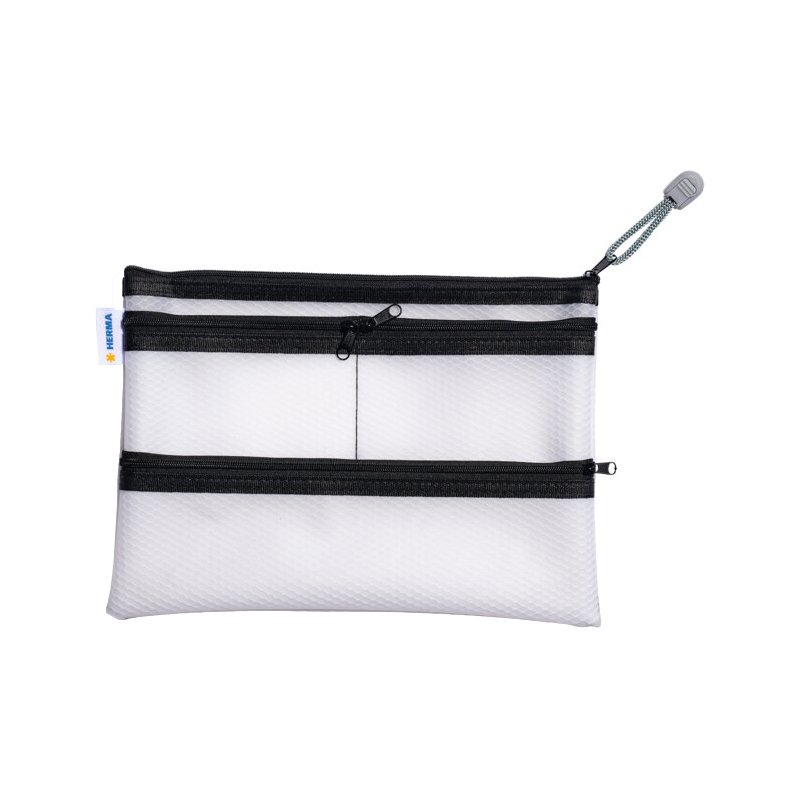 HERMA pochette à fermeture éclair Multibag A5, noir, 260×200 mm, 4 compartiments
