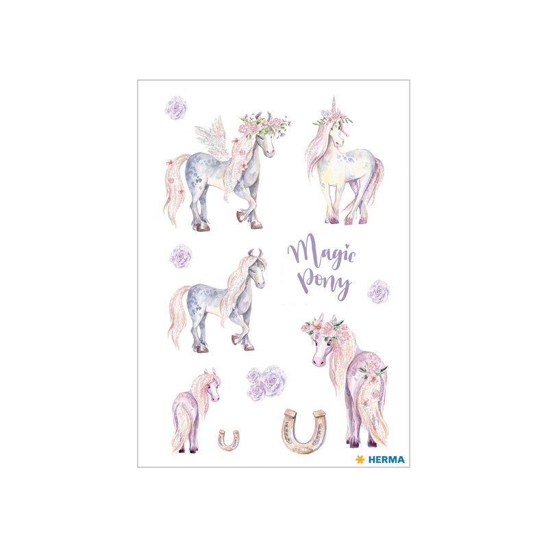 HERMA stickers licorne pour meilleures amies, autocollants, 84×120 mm, 3 feuilles de 17 pièces