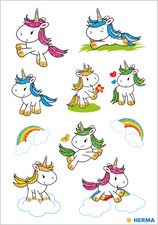 HERMA stickers decoratief 'Eenhoorns', zelfklevend, 2 vel à 9 stuks