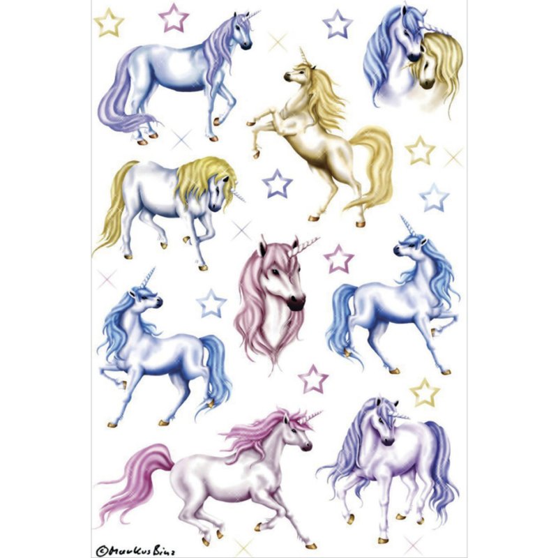HERMA stickers licorne pour meilleures amies, autocollants, 84×120 mm, 3 feuilles de 17 pièces