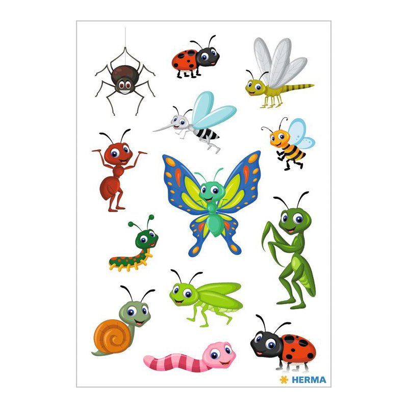 HERMA stickers DECOR, auto-adhésifs, 84 × 120 mm, 3 feuilles de 12 pièces