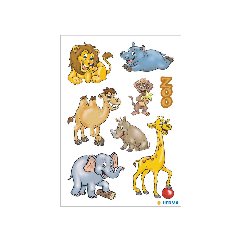 HERMA feuilles de stickers Jungle Décoration, 84×120 mm, 3 feuilles à 17 stickers