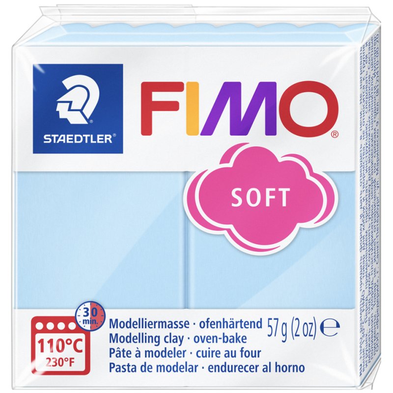 FIMO SOFT pâte à modeler, durcissante au four, pêche pastel, 55×15×55 mm