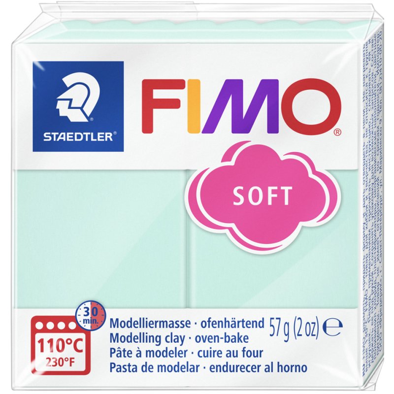 FIMO SOFT pâte à modeler, durcissante au four, pêche pastel, 55×15×55 mm
