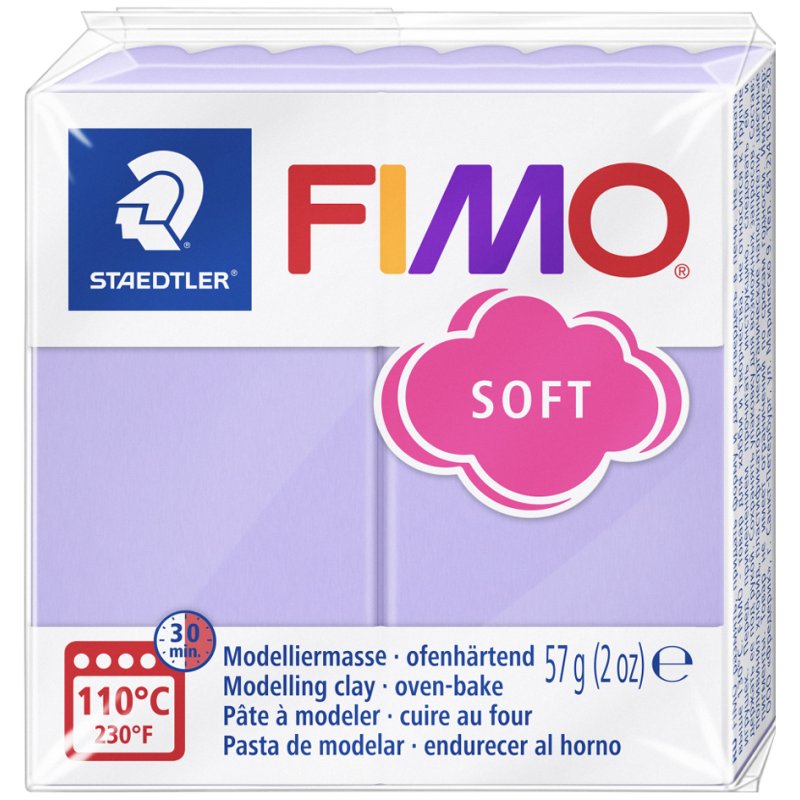 FIMO SOFT pâte à modeler, durcissante au four, pêche pastel, 55×15×55 mm