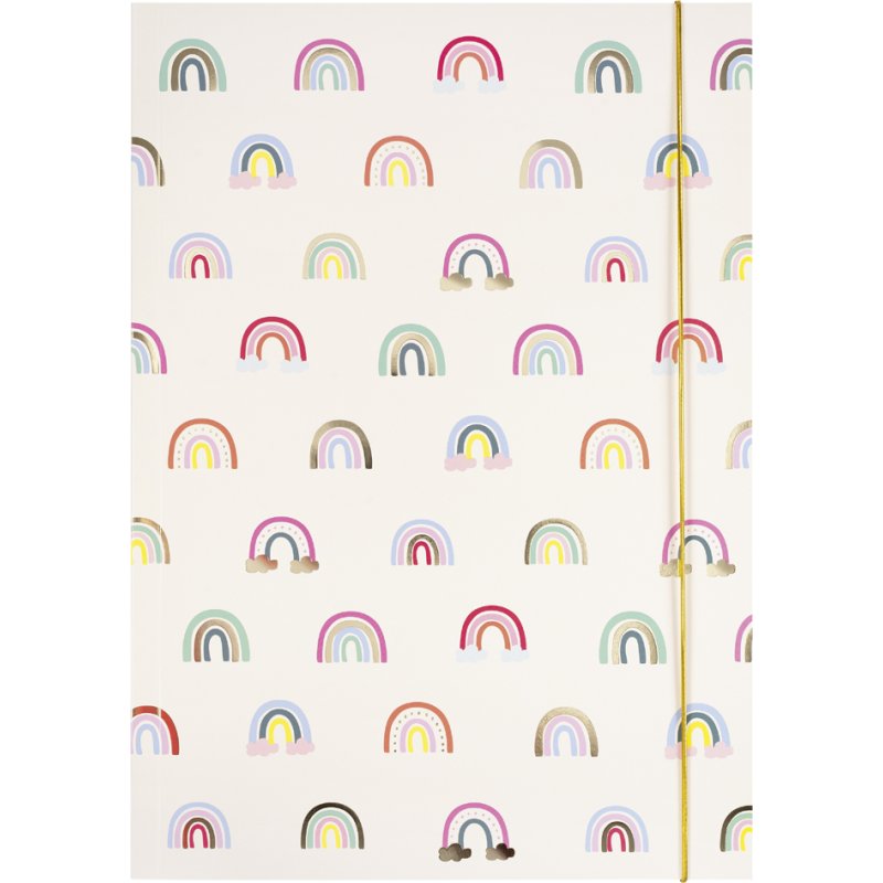 folia tekenmap HOTFOIL COLOURFUL PENCILS, A3, elastiek sluiting, 400 g/m²