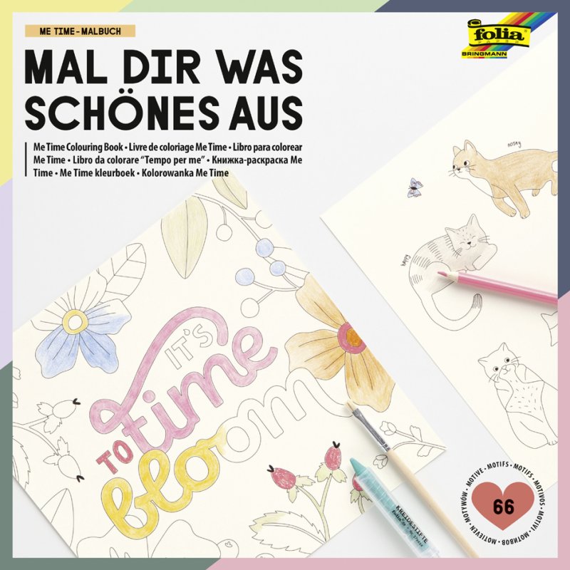 folia Livre de coloriage Me Time, 23×23 cm, 20 feuilles