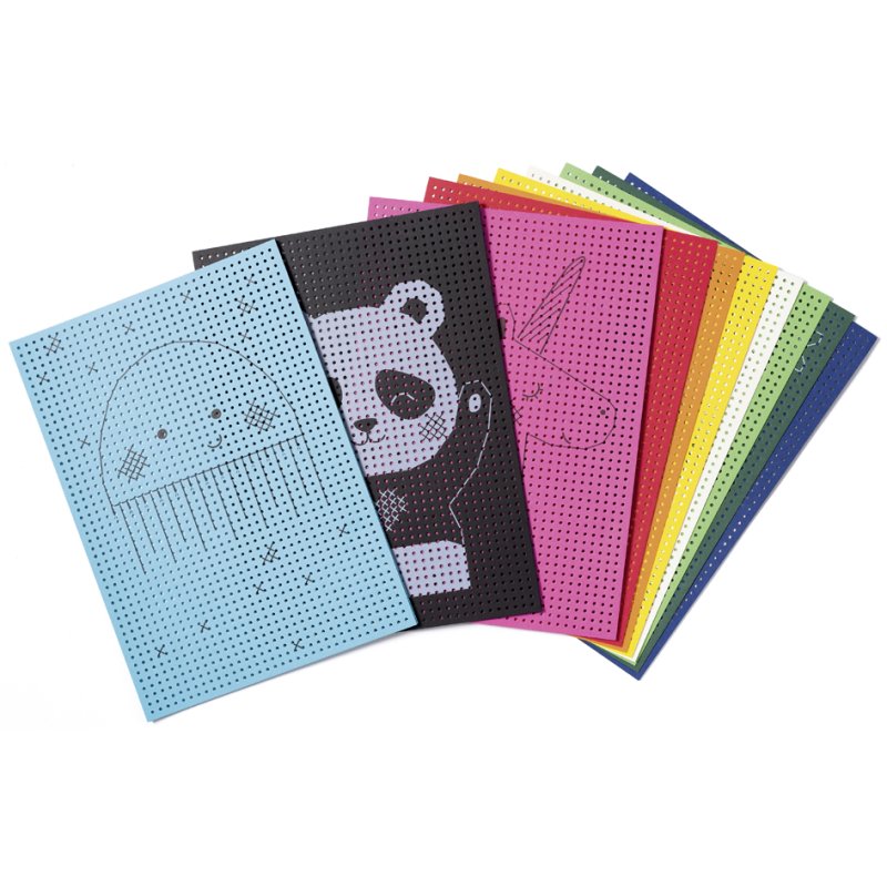 folia stickerkarton Animals, 175 × 245 mm, wit bedrukt, 40 vel