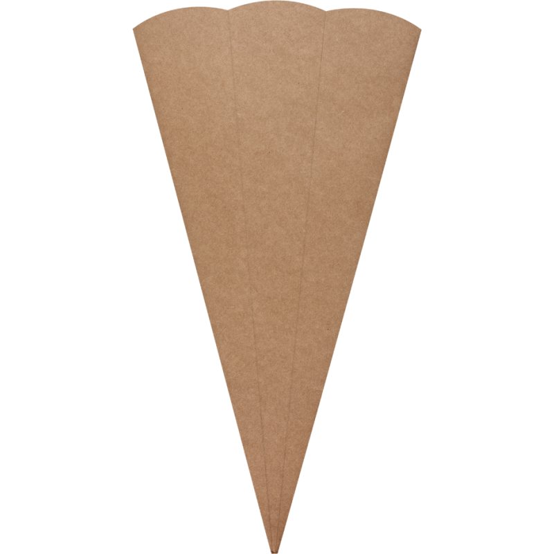 folia handwerkpakket kartonnen puntmuts, zeshoekig, naturelbruin, 5 stuks
