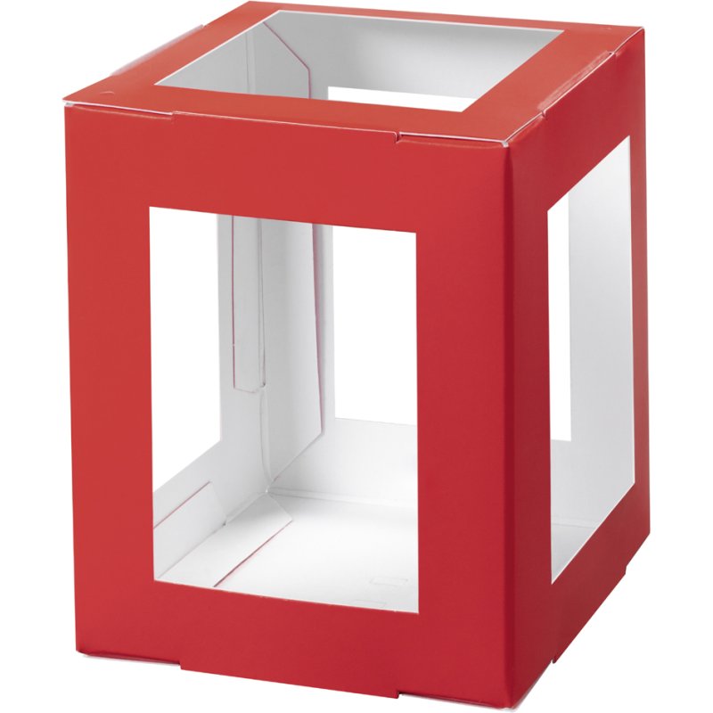 folia mini-lantaarn papier, oranje, 100×100×120 mm, 5 stuks