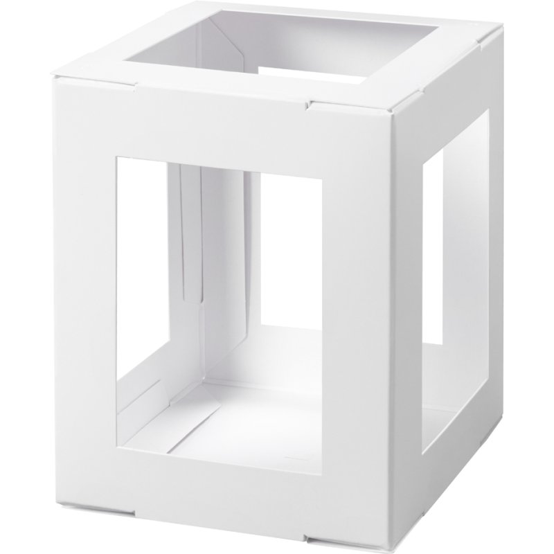 folia lampionvorm karton, 135×135×180 mm, wit, 5 stuks