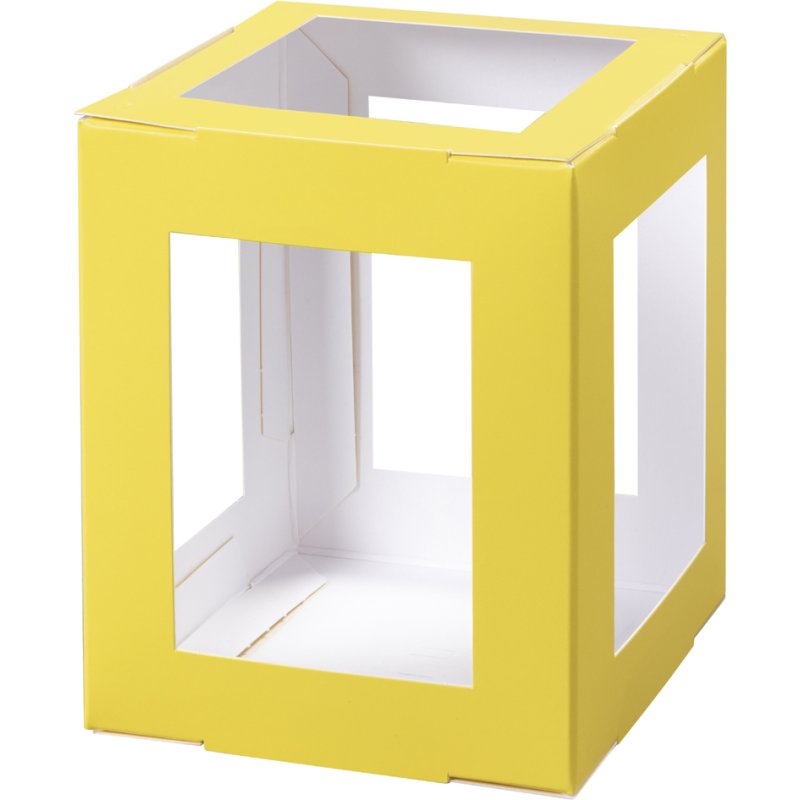 folia lampionvorm karton, 135×135×180 mm, wit, 5 stuks
