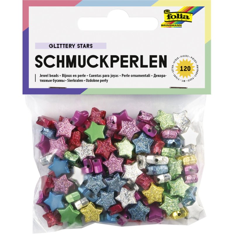folia kraaltjes Glitterende Hartjes, glad/geperst, kleurgesorteerd, 160 stuks