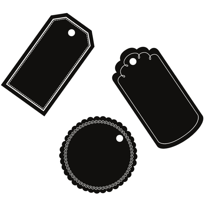 folia tafelfolie labels met krijtstift, PVC-tafelfolie 500 my, zwart, 6 stuks