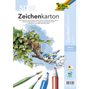 folia tekenkarton A3, wit, 200 g/m², 25 vel