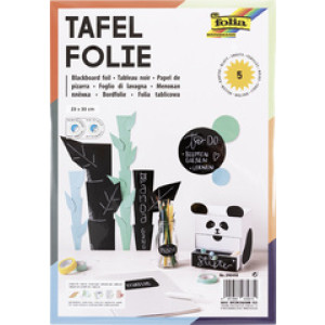 folia tafelfolie krijt, zwart, 230×330 mm, zelfklevend, 5 stuks