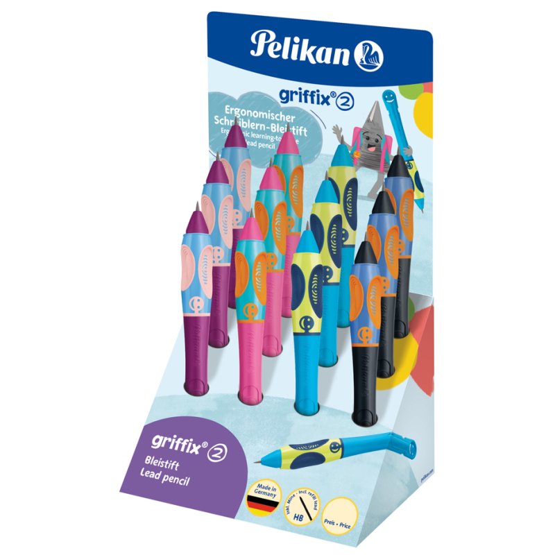Pelikan griffix schrijfleerpotloden, toonbankdisplay, 12 stuks, hardheidsgraad B