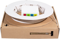 LogiLink Professional FTTH aansluitbox, 4x SC/APC, 20 m kabel, wit