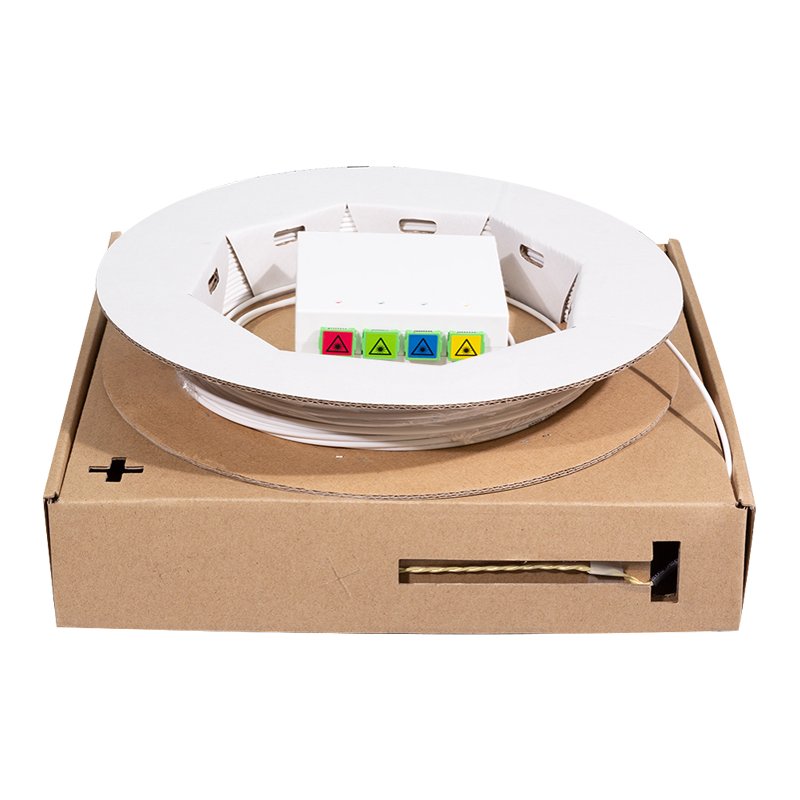 LogiLink Professional FTTH boîtier de raccordement fibre optique, 4x SC/APC, blanc, 50m câble