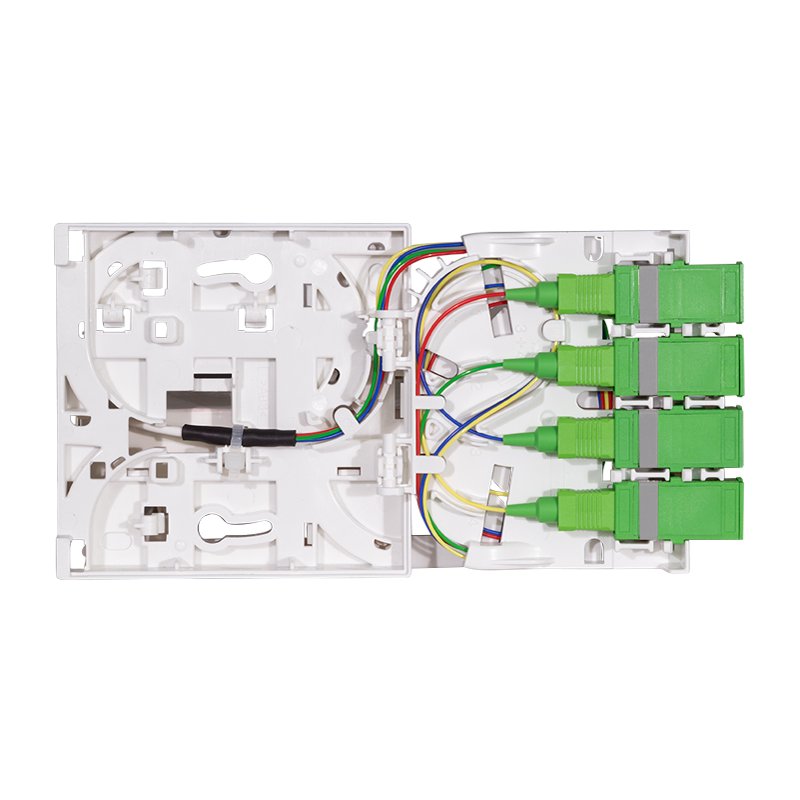 LogiLink Professional FTTH boîtier de raccordement fibre optique, 4x SC/APC, blanc, 50m câble