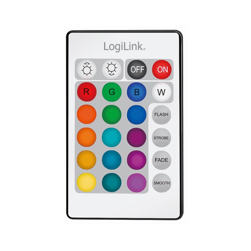LogiLink Bande LED RGB avec télécommande, adhésive, 3 mètres