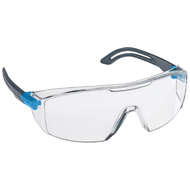 uvex i-lite lunettes de sécurité, verres clairs, anthracite/bleu, supravision excellence