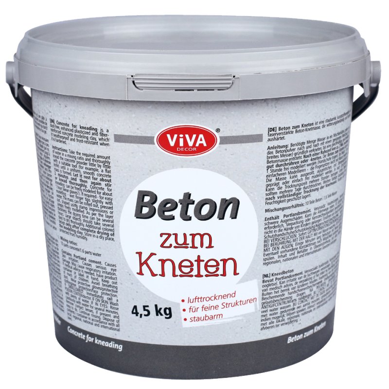 Viva Decor kneedbare betonmix, weerbestendig, 4,5 kg emmer