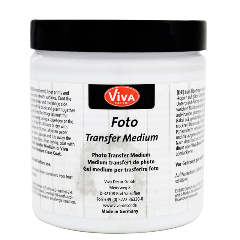 Viva Decor milieu de transfert photo, transparent, base aqueuse, 250 ml
